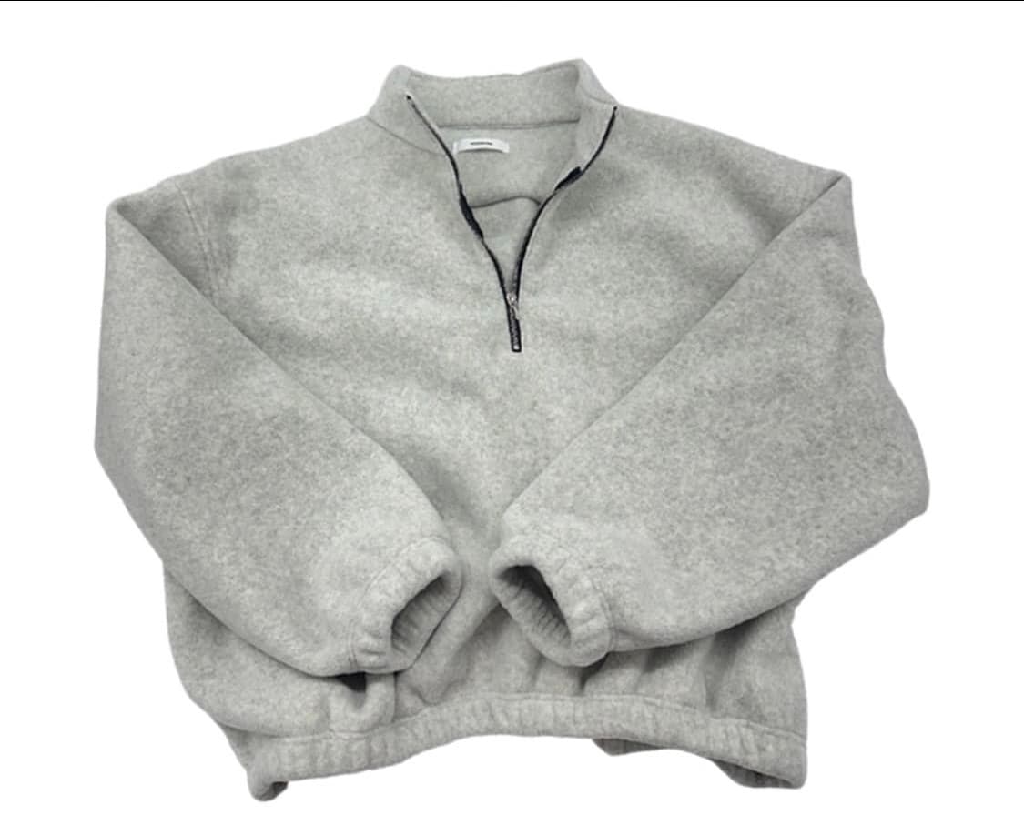 [1]논노드 하프 집 플리스 클라우드 화이트 상품이미지1