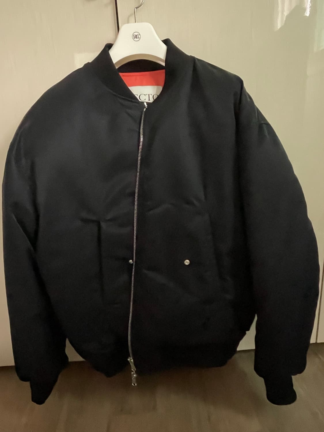 렉토 24FW 오버사이즈 나일론 항공 점퍼 MA-1 블랙 상품이미지1