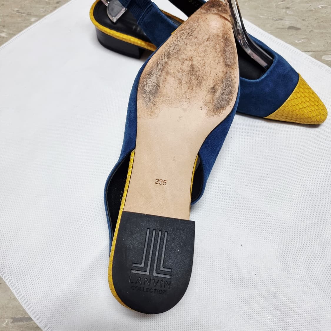 랑방컬렉션 스웨이드 슬링백 구두 슈즈 신발 (235mm)  상품이미지2