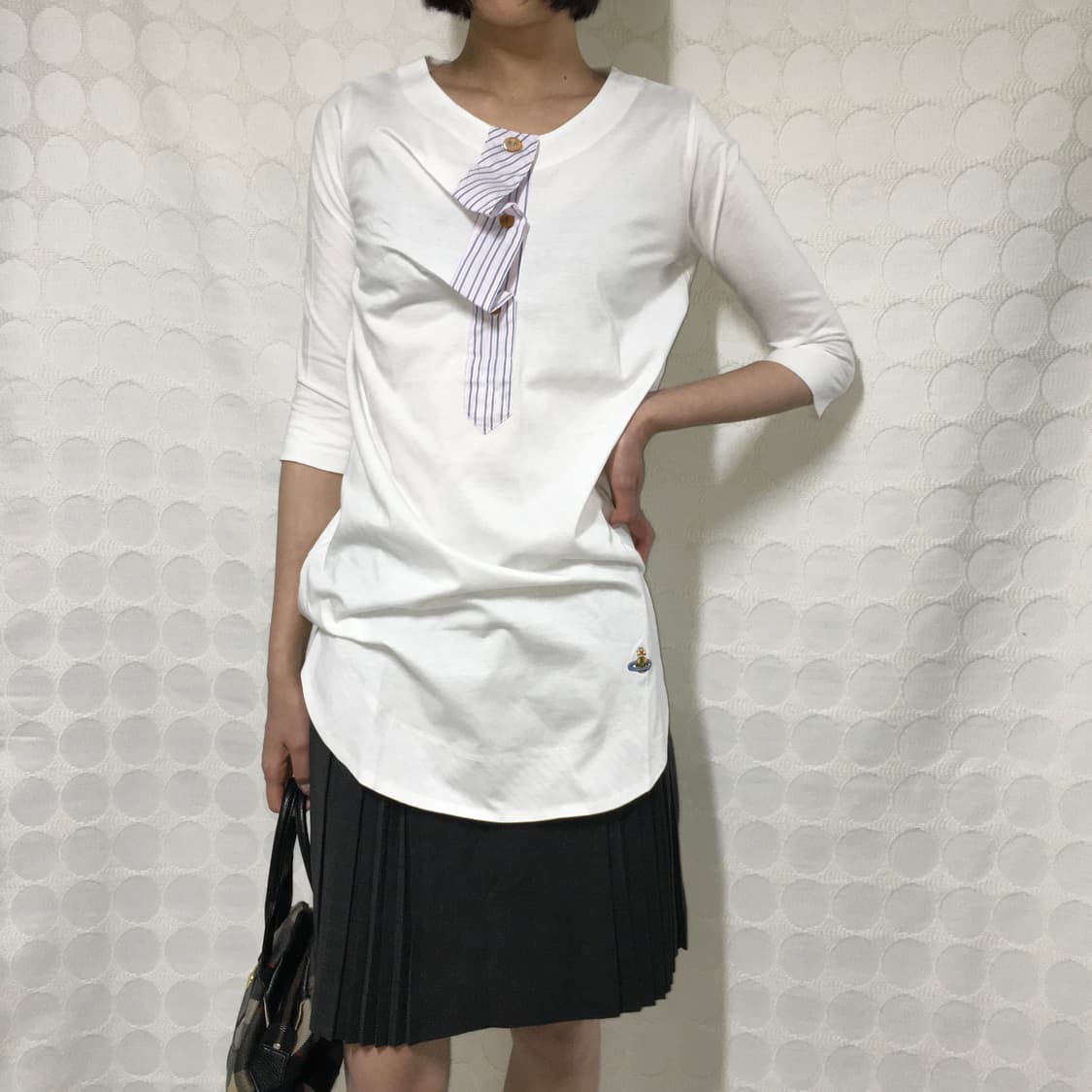 비비안 웨스트우드 화이트 반팔 원피스 상품이미지1