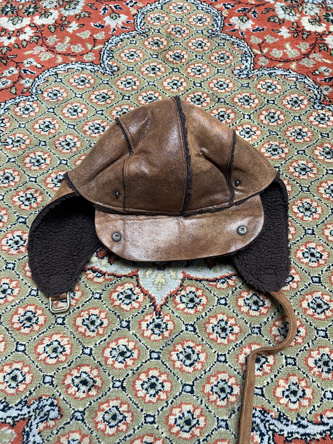 [OS] 레더 브라운 트루퍼 햇 상품이미지3