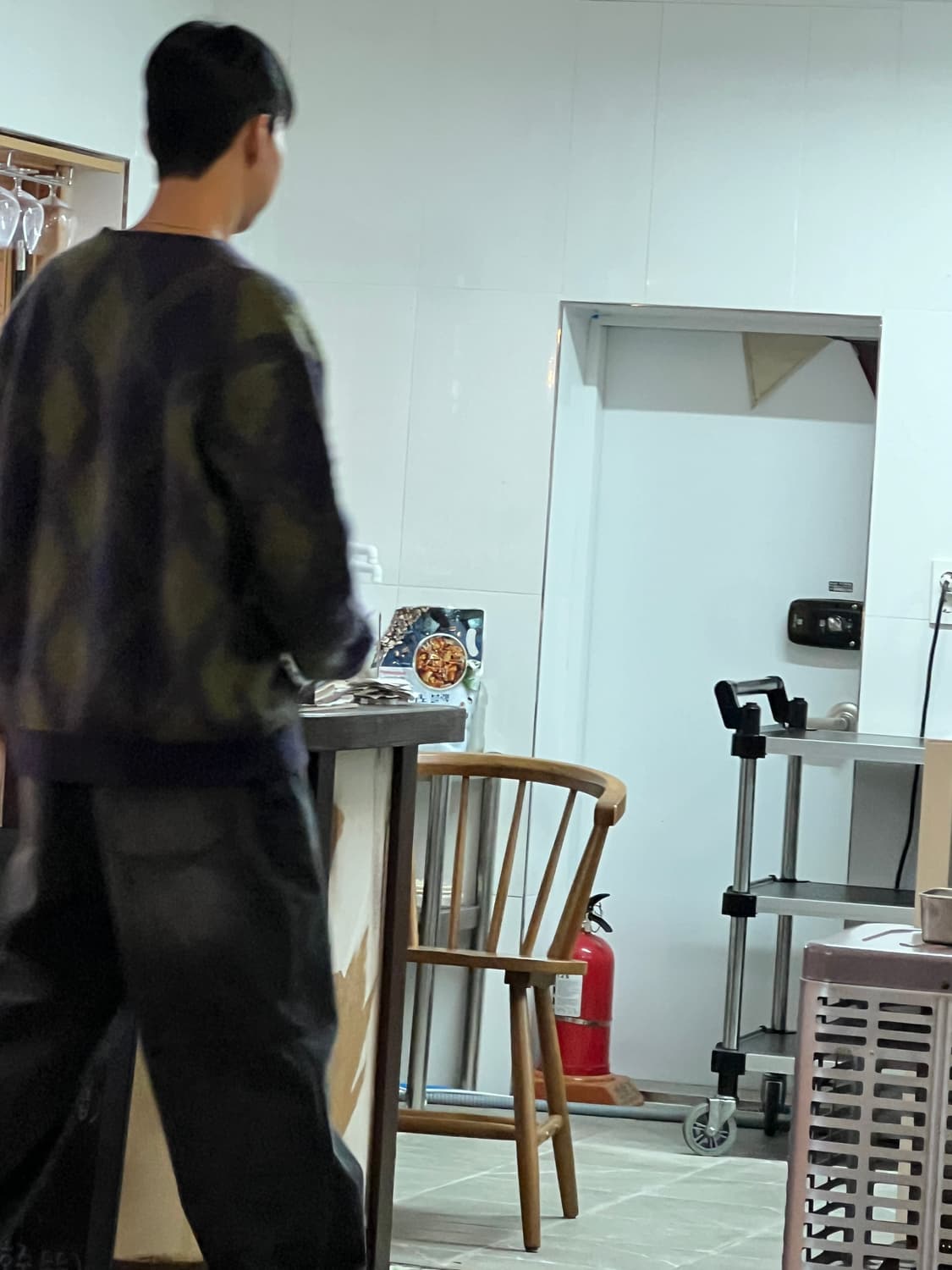 니들스 모헤어 아가일 가디건 상품이미지2