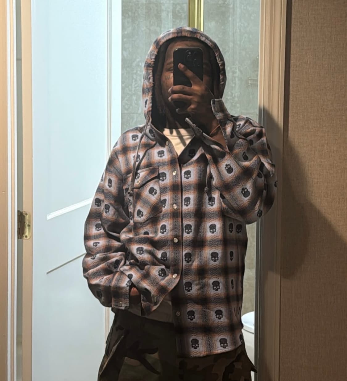 슈프림 x 넘버 나인 후드 플란넬 셔츠 (새상품) 상품이미지1