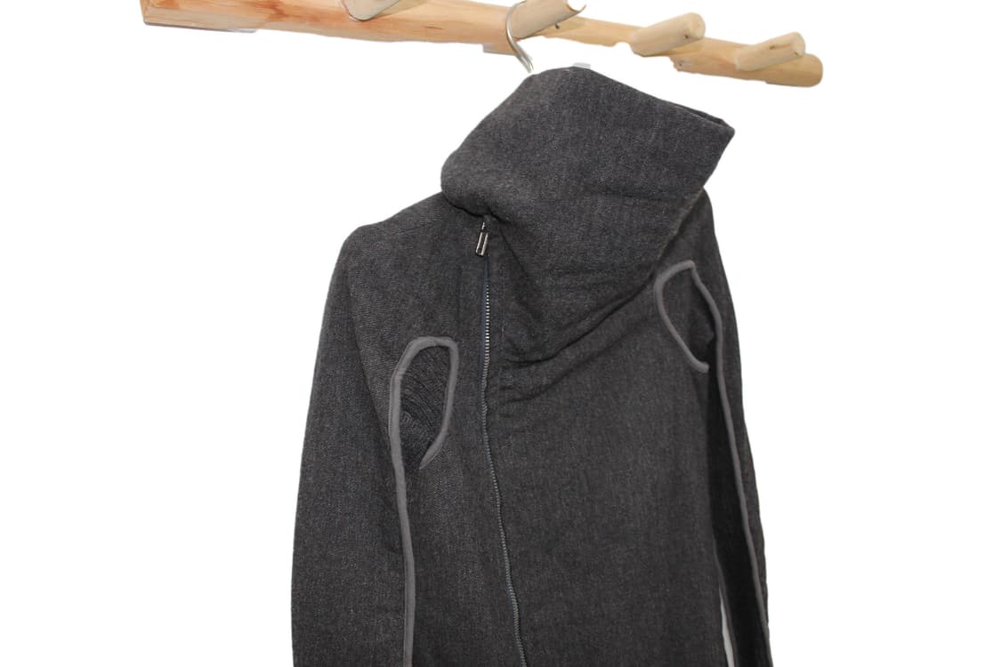 Rick Owens 2010 SS 릭오웬스 비대칭 사선 하이넥 코트 상품이미지4