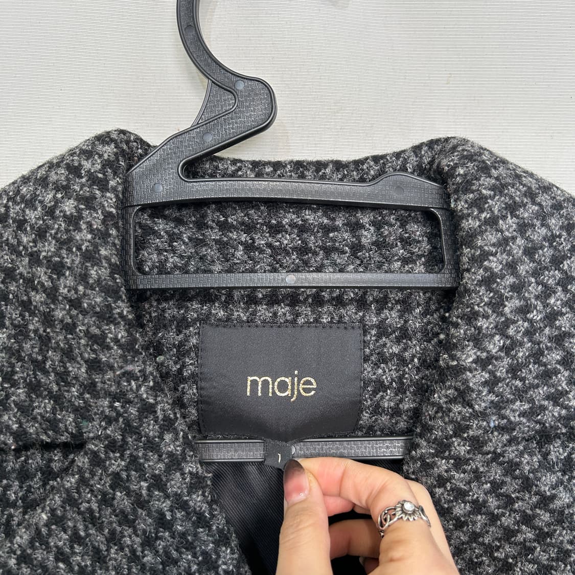 마쥬 여성 하운드투스 체크 코트 95  상품이미지2