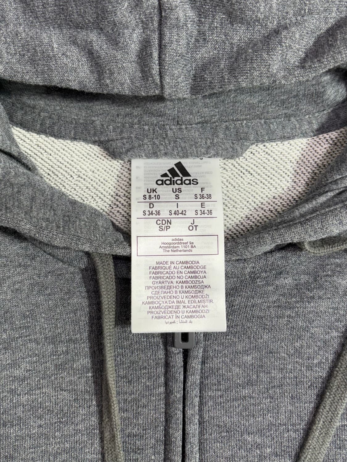 아디다스 핑크 사이드로고 그레이 후드집업  상품이미지6