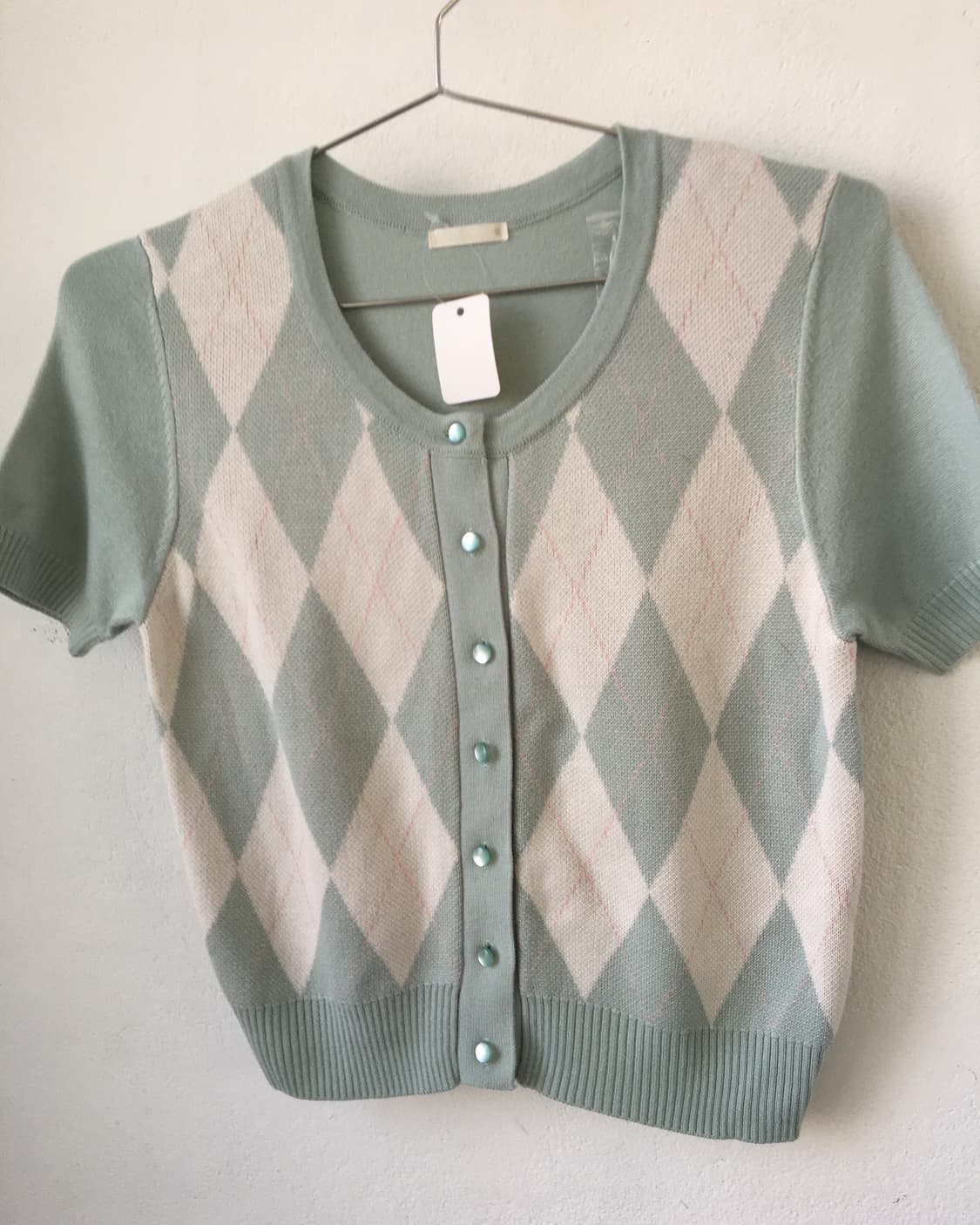 Argyle pattern knit cardigan 상품이미지4