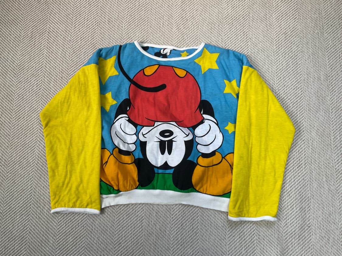 80s 레어 월트디즈니 공식 미키마우스 리버시블 스웻 J03609 상품이미지1