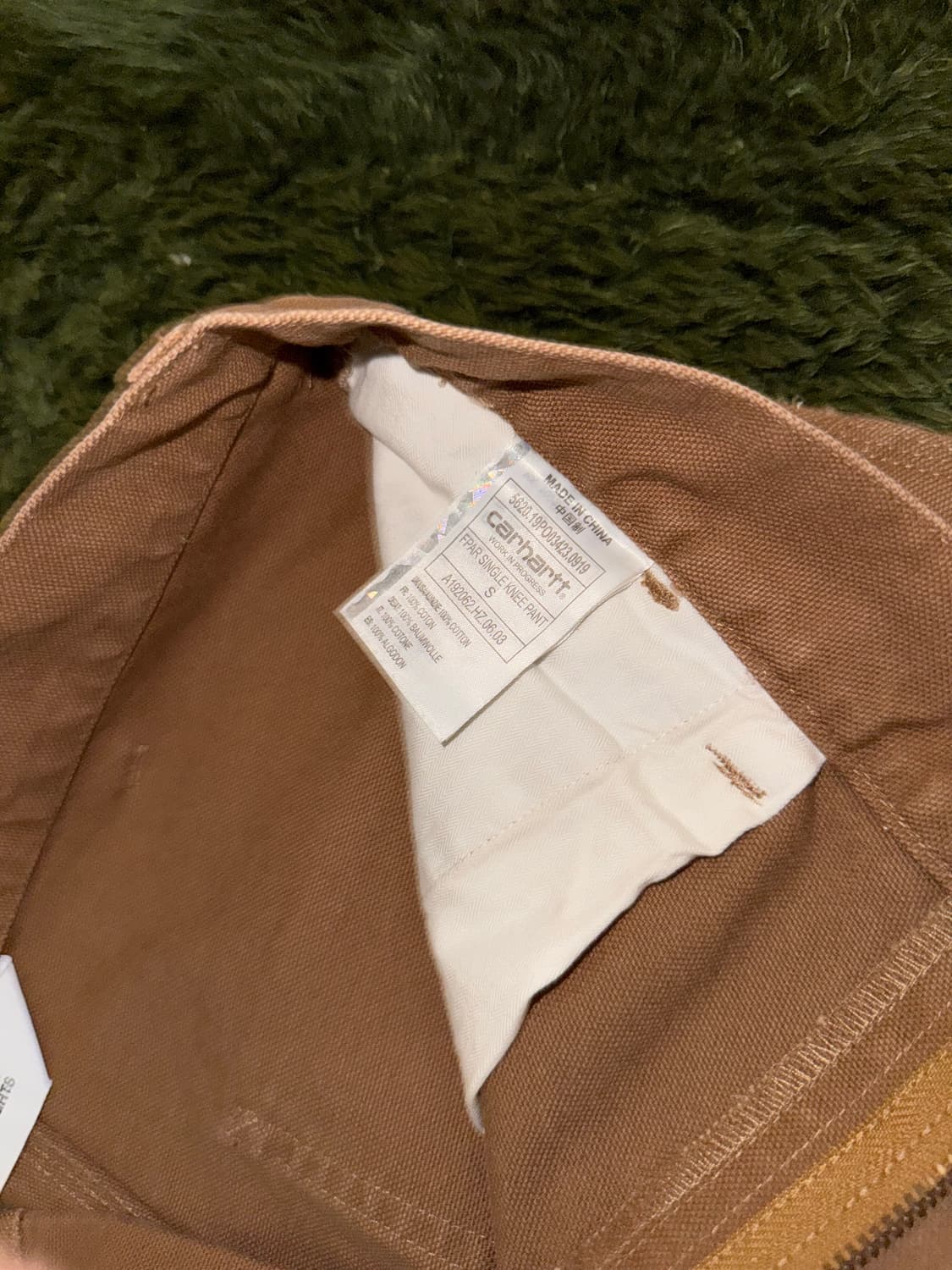 [S] 칼하트 WIP X FPAR 콜라보 싱글니 카펜터 팬츠 탄 상품이미지9