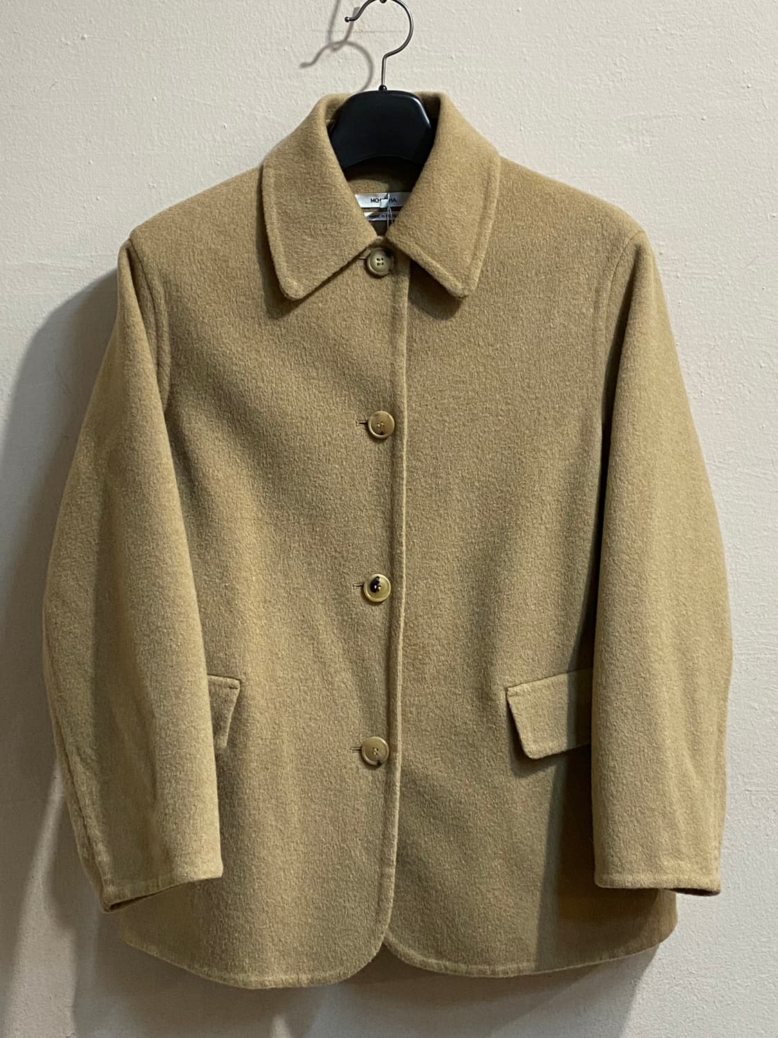 모노하 베이지 울 캐시미어 싱글 자켓 상품이미지1