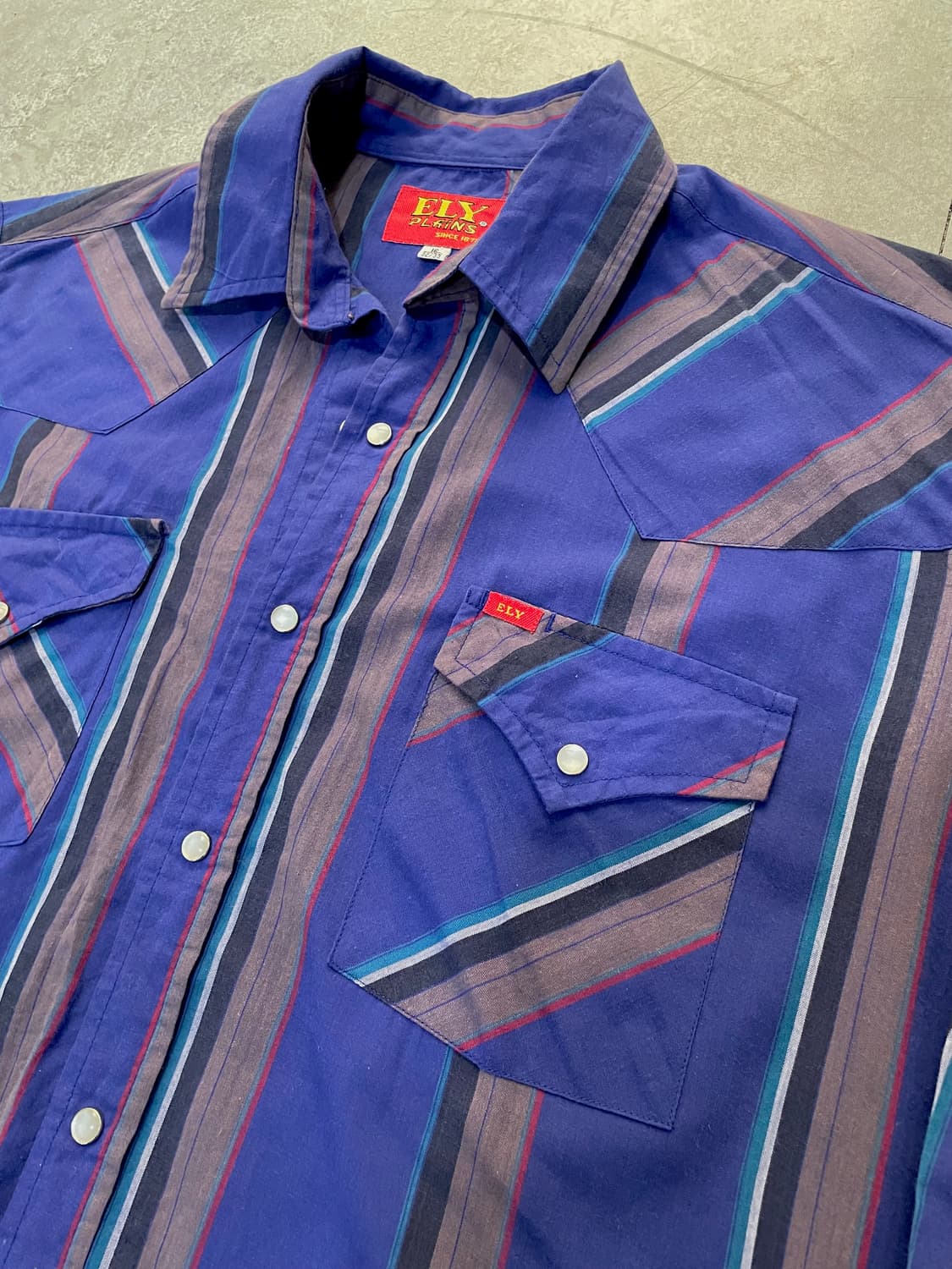 70‘s ely plains Blue Stripe 웨스턴셔츠 상품이미지3