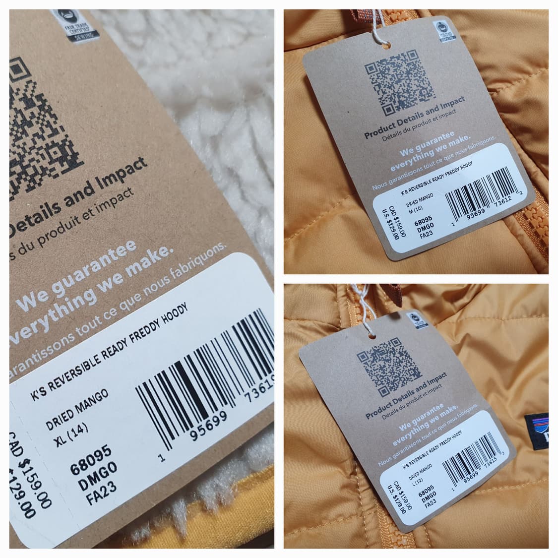 (새상품)파타고니아 키즈 양면자켓 M,L,XL 상품이미지6