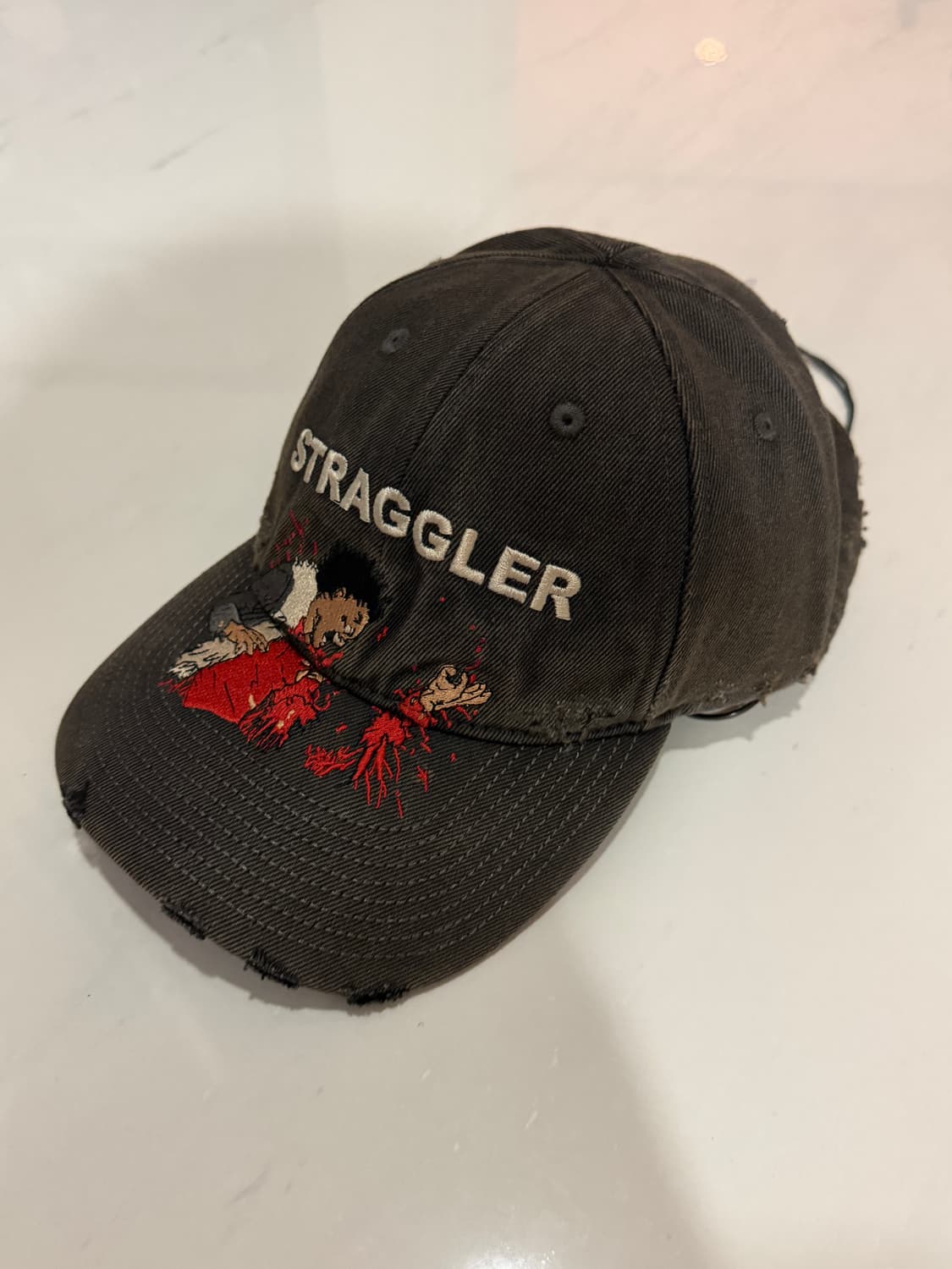 UNKNOWNWORLD 워싱 다잉 디스트로이드 아키라 베이스볼 캡 상품이미지2