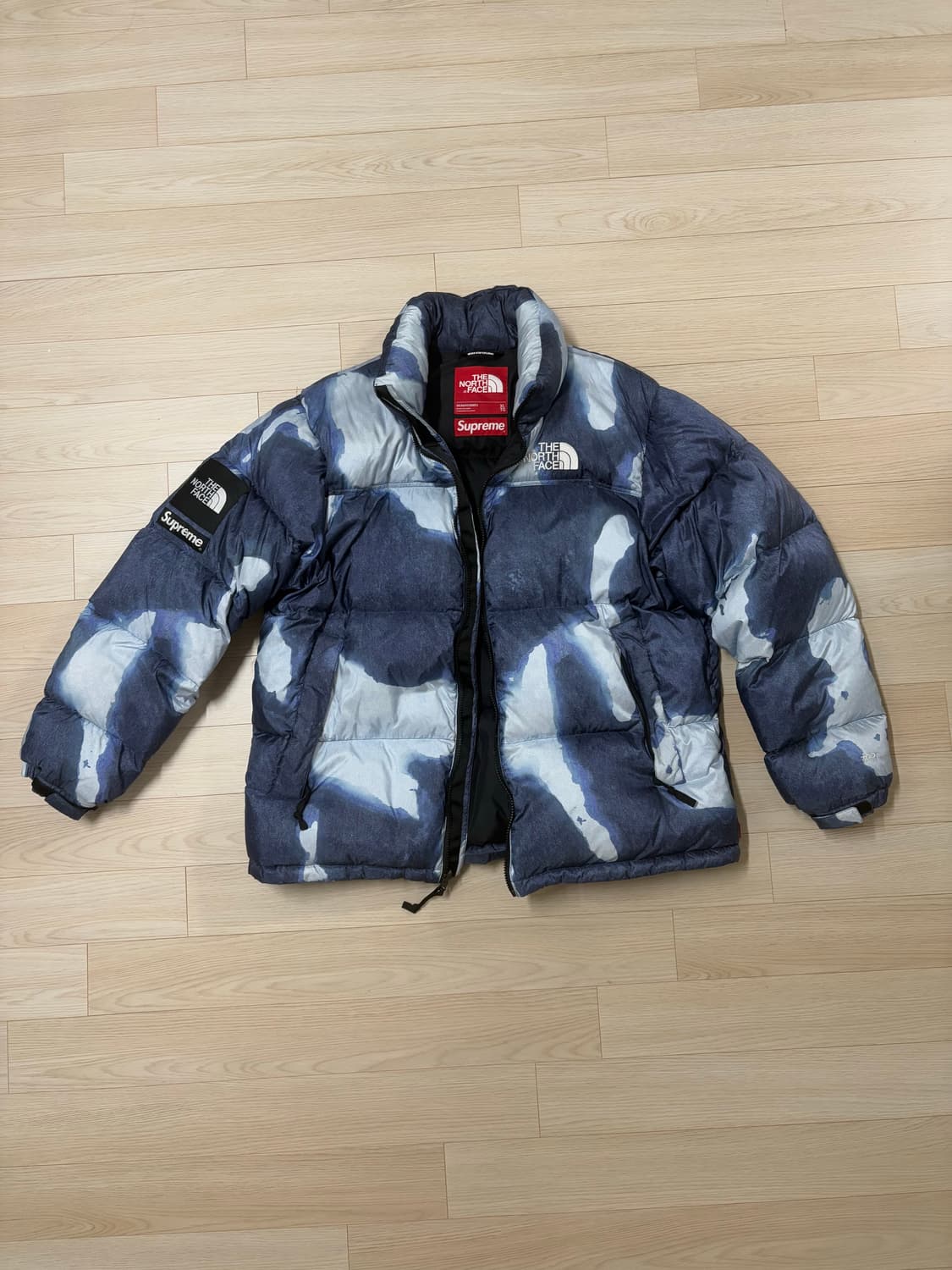 슈프림 x 노스페이스 블리치드 데님 눕시 (xl) 상품이미지1