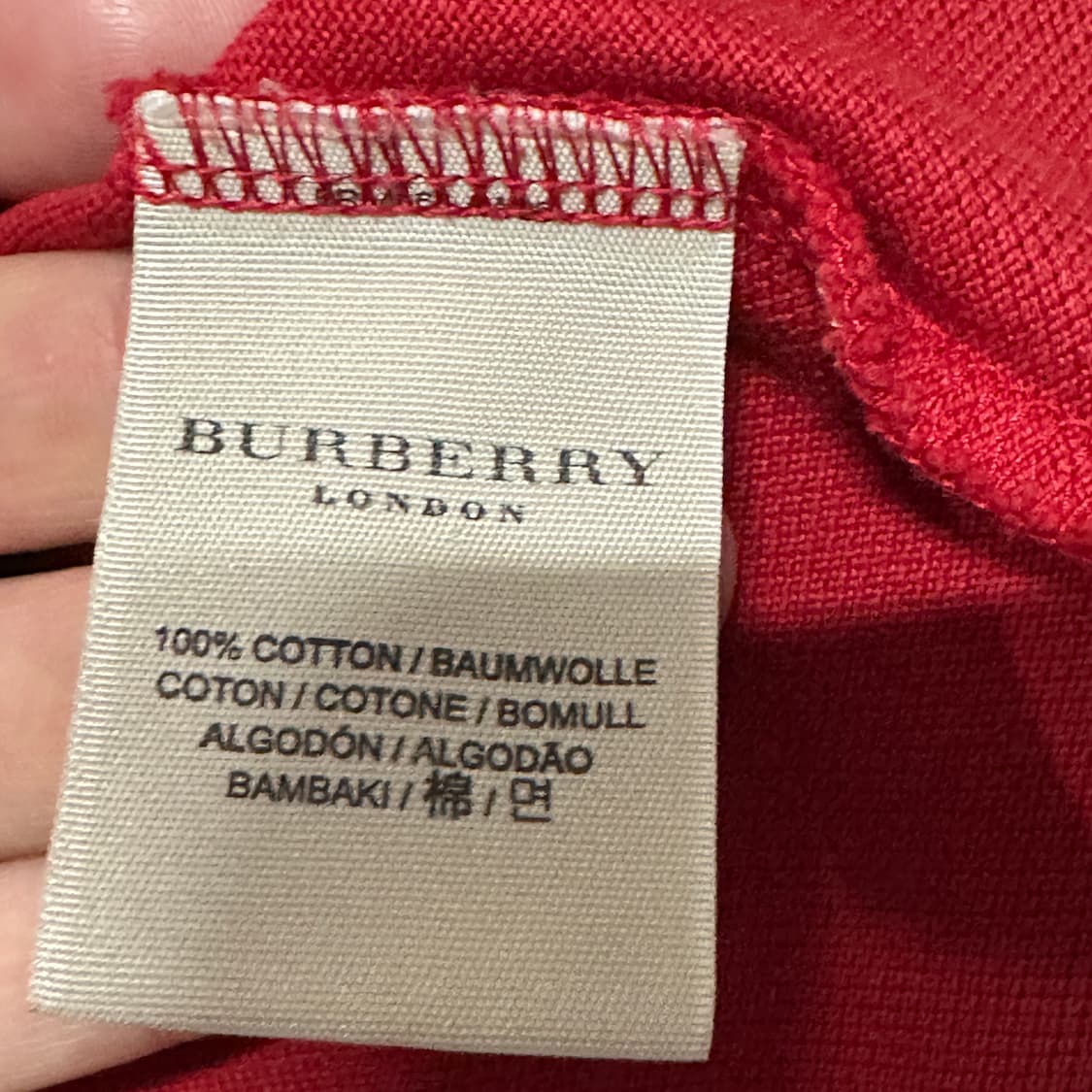 버버리 정품 레드 폴로티셔츠  상품이미지6