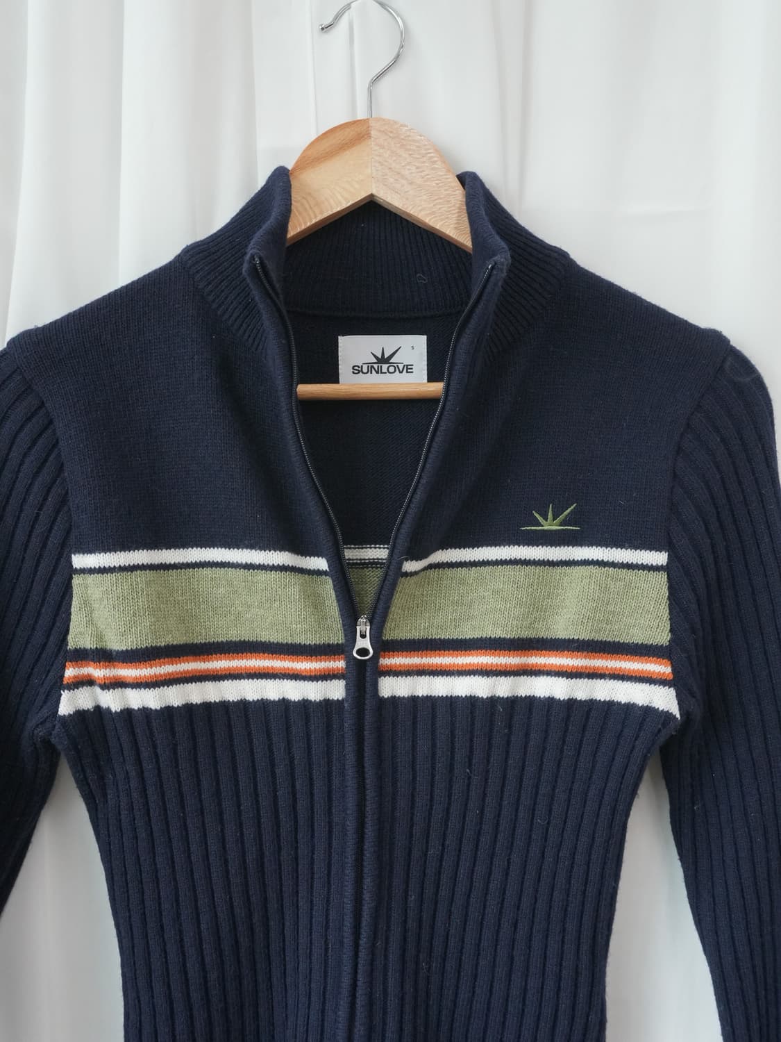 썬러브 W striped full zip knit cardigan S 상품이미지3