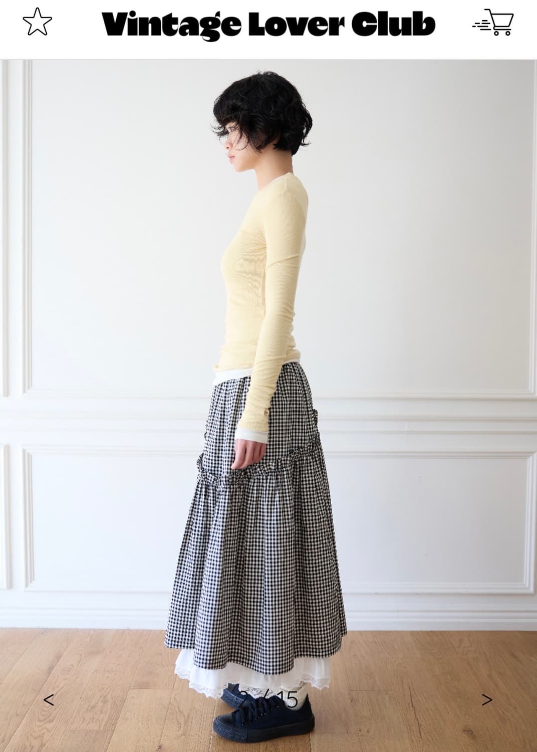 졸리레이드 스커트 Alice check frilled skirt 상품이미지5