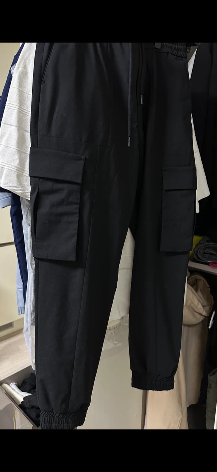 준지 블랙 카고 바지 50사이즈 상품이미지3