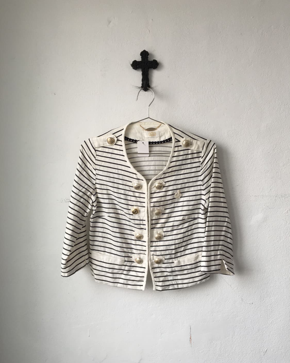 Stripe pattern double button jacket 상품이미지2