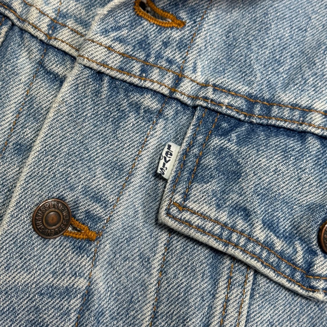 리바이스 90s usa 빈티지 화이트탭 크롭 데님자켓 100 상품이미지4