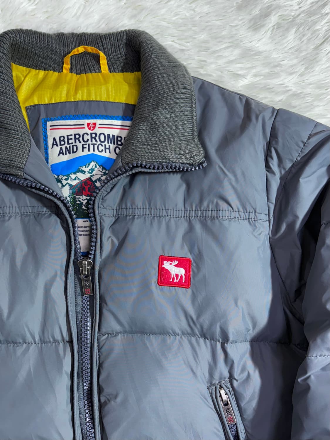 아배크롬비 그레이 패치로고 다운 패딩  상품이미지5