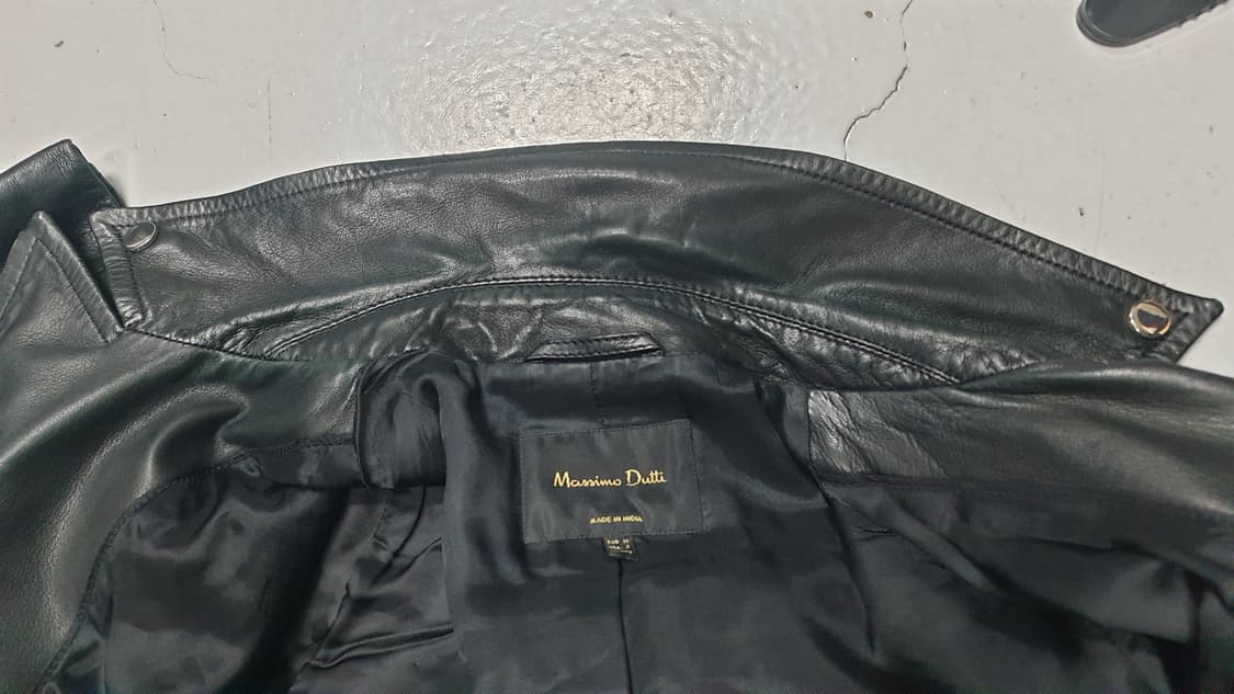 마시모두띠 블랙 가죽 라이더 자켓 상품이미지7