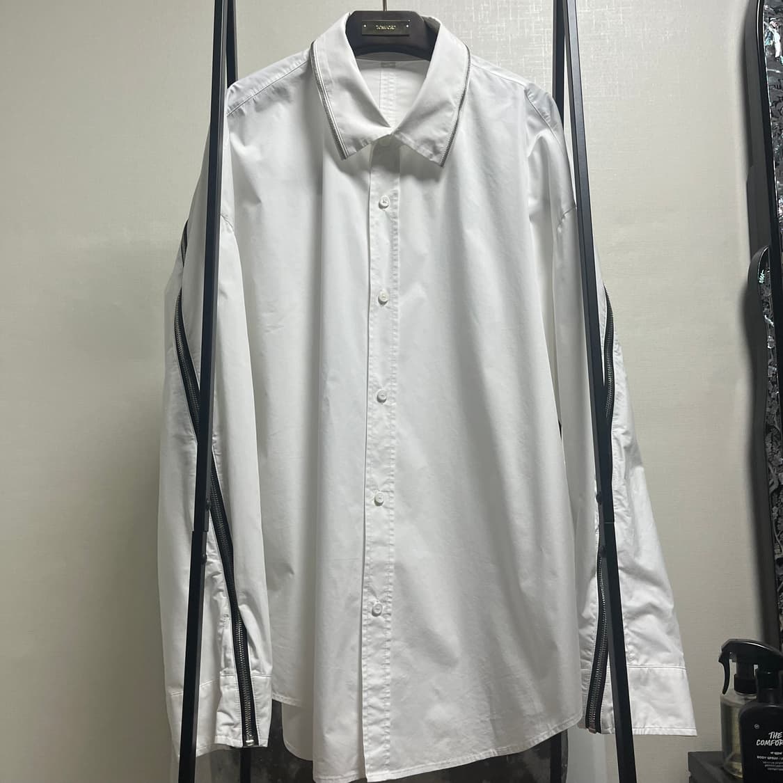 정품 100) 시스템 옴므 오버핏 지퍼 셔츠 상품이미지1