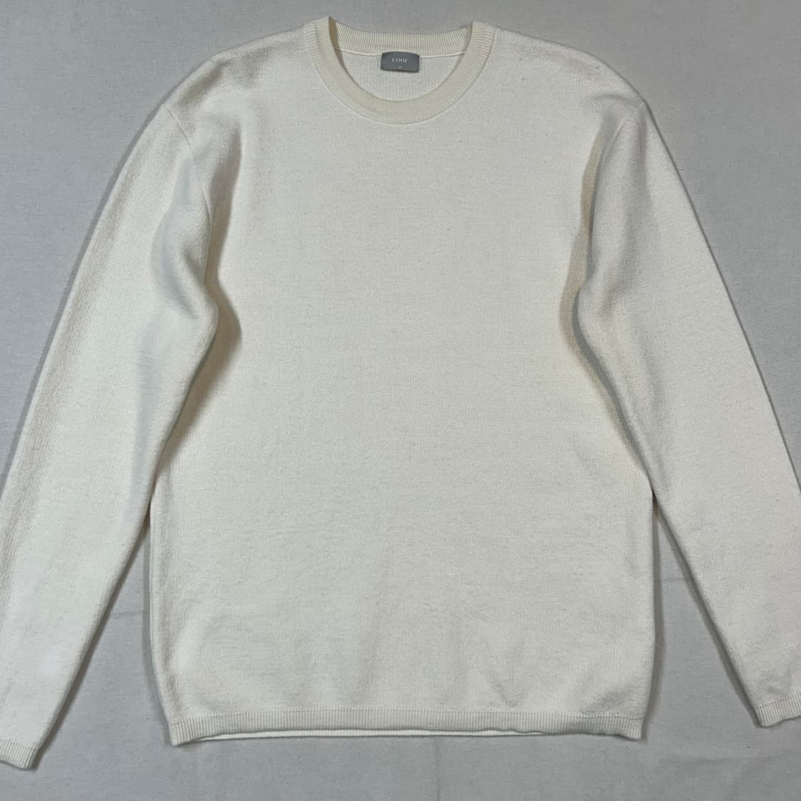 M) coor 쿠어 라운드넥 메리노 울 니트 스웨터 아이보리 상품이미지2