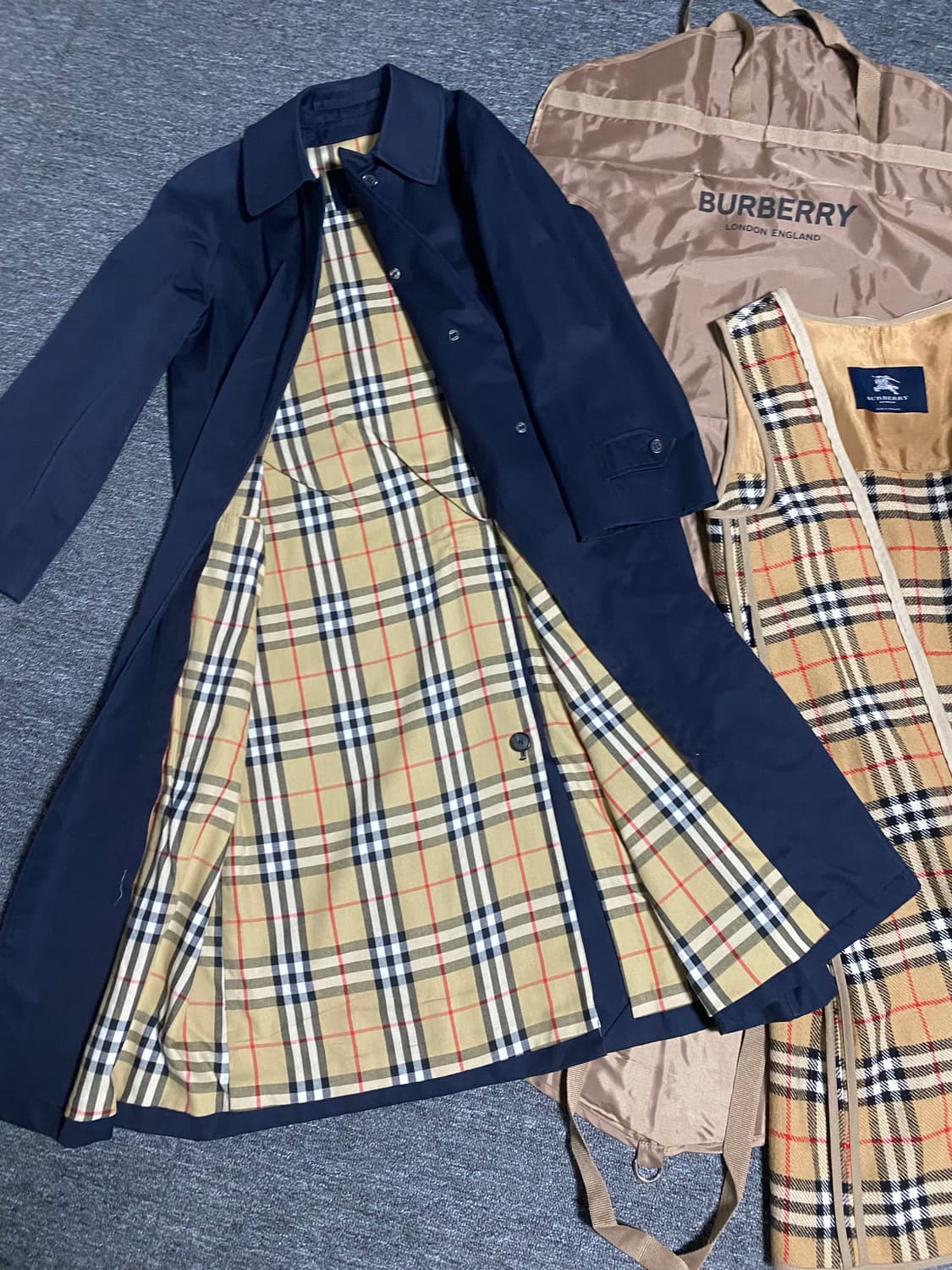 롱랭스 노바체크 울 라이너 내피 버버리 트렌치코트 급처 상품이미지2