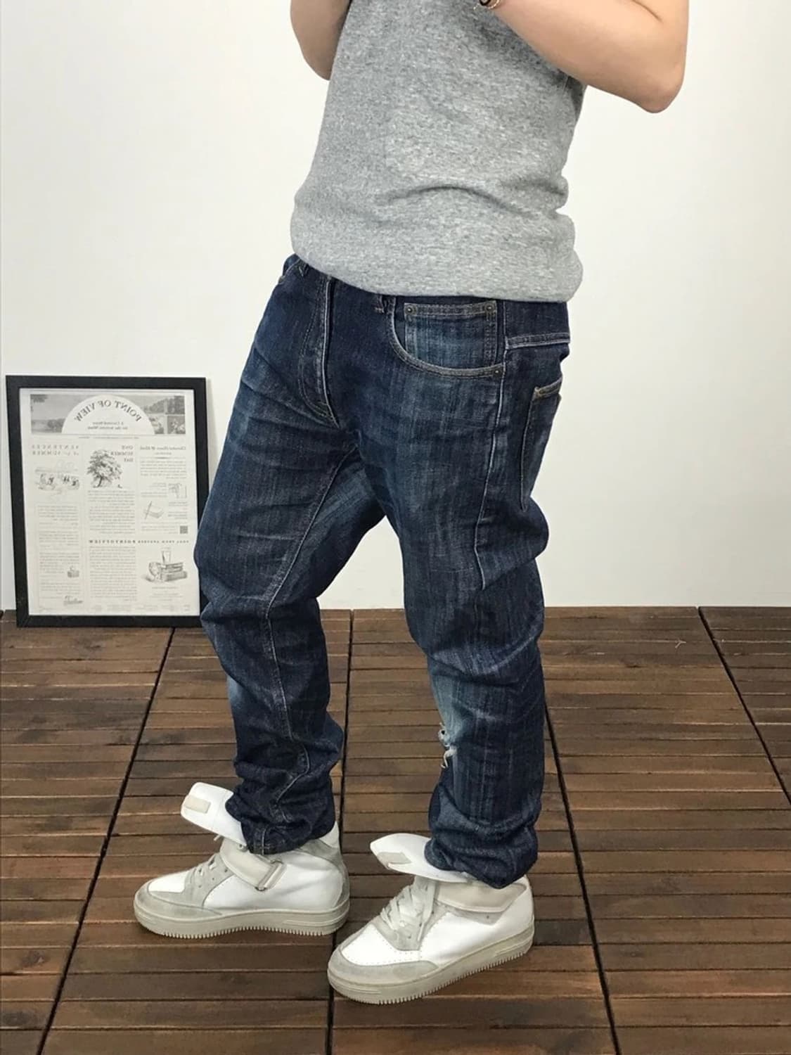 Beams Heart Washed Denim Jeans 상품이미지2