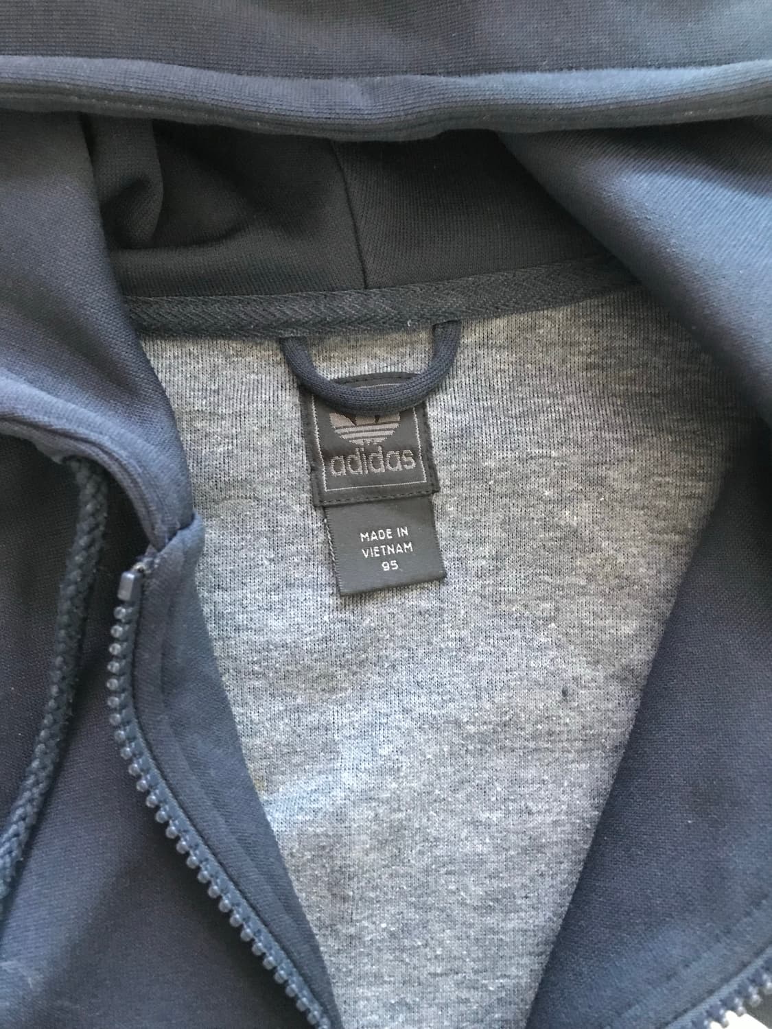 아디다스 00년대 올드스쿨 파이어버드 네이비 후드 트랙탑 져지 상품이미지7