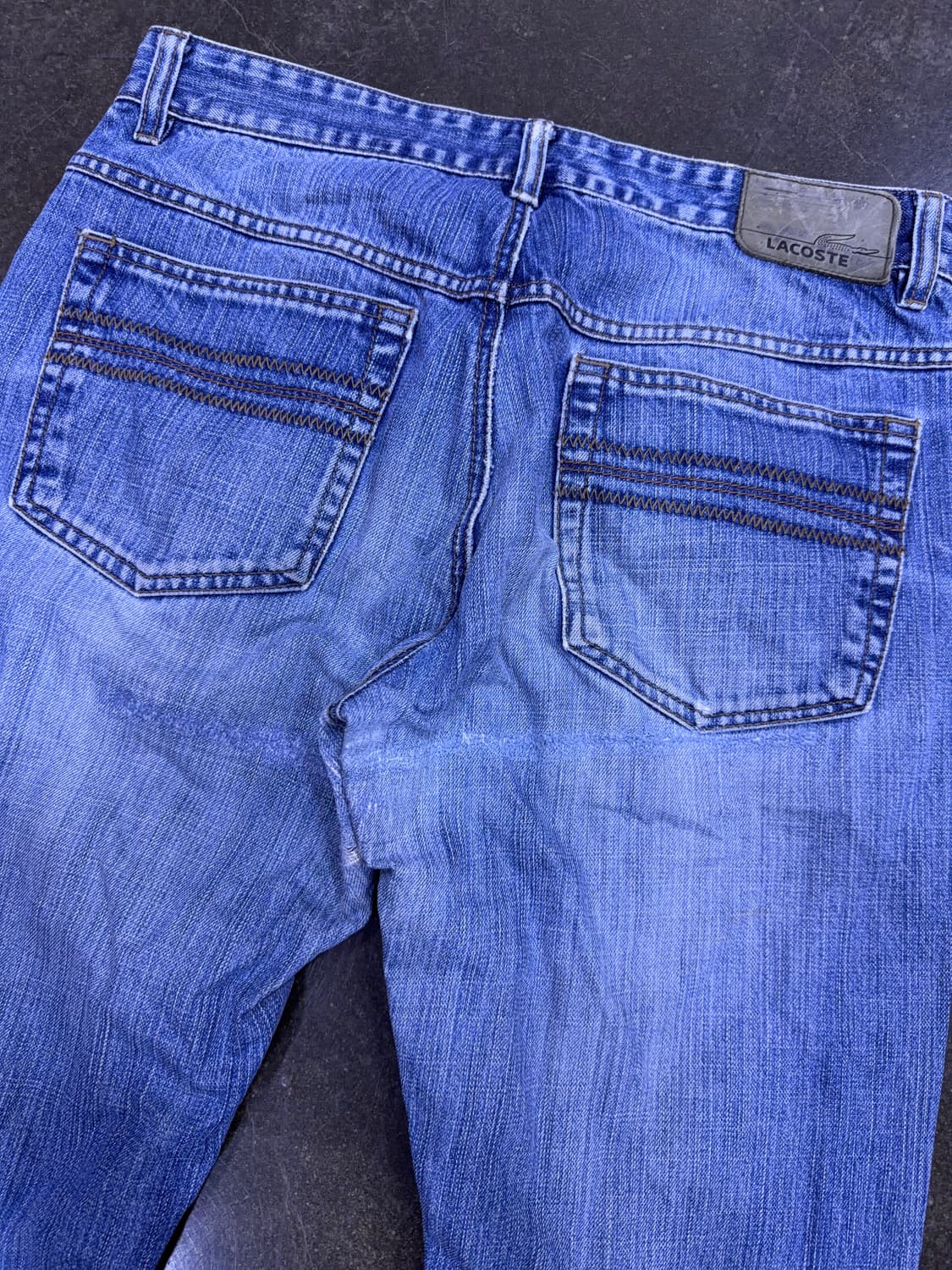 라코스테 빈티지 워싱 중청 레귤러핏 데님팬츠 78(30) 상품이미지6
