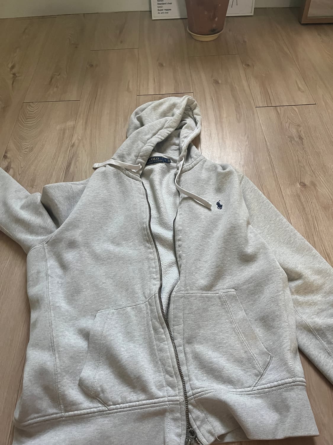 [L,105]폴로랄프로렌 Gray Zip-Up Hoodie 상품이미지1