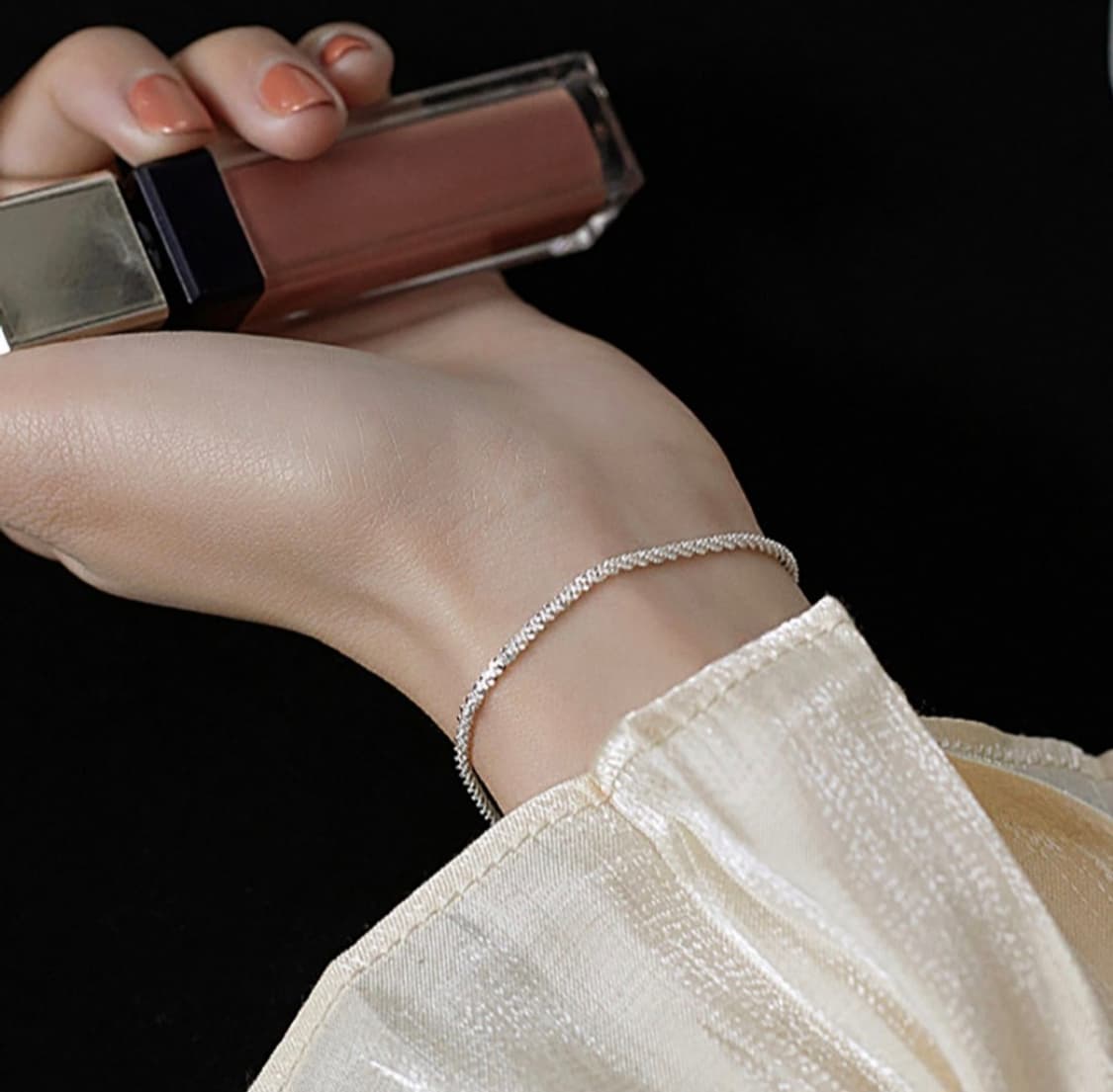 은팔찌 (길이조정가능, 새상품) 상품이미지3