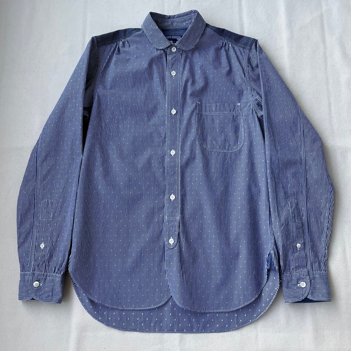 준야 와타나베 맨 자카드 스트라이프 셔츠 상품이미지1