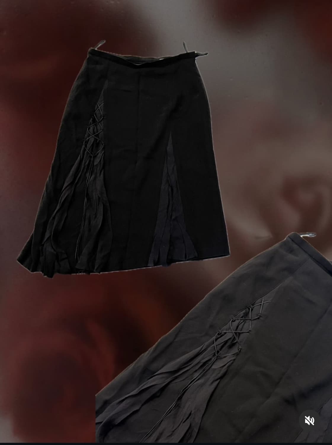 크루빈티지 고스 체크 원피스 + 블랙 스커트  상품이미지3