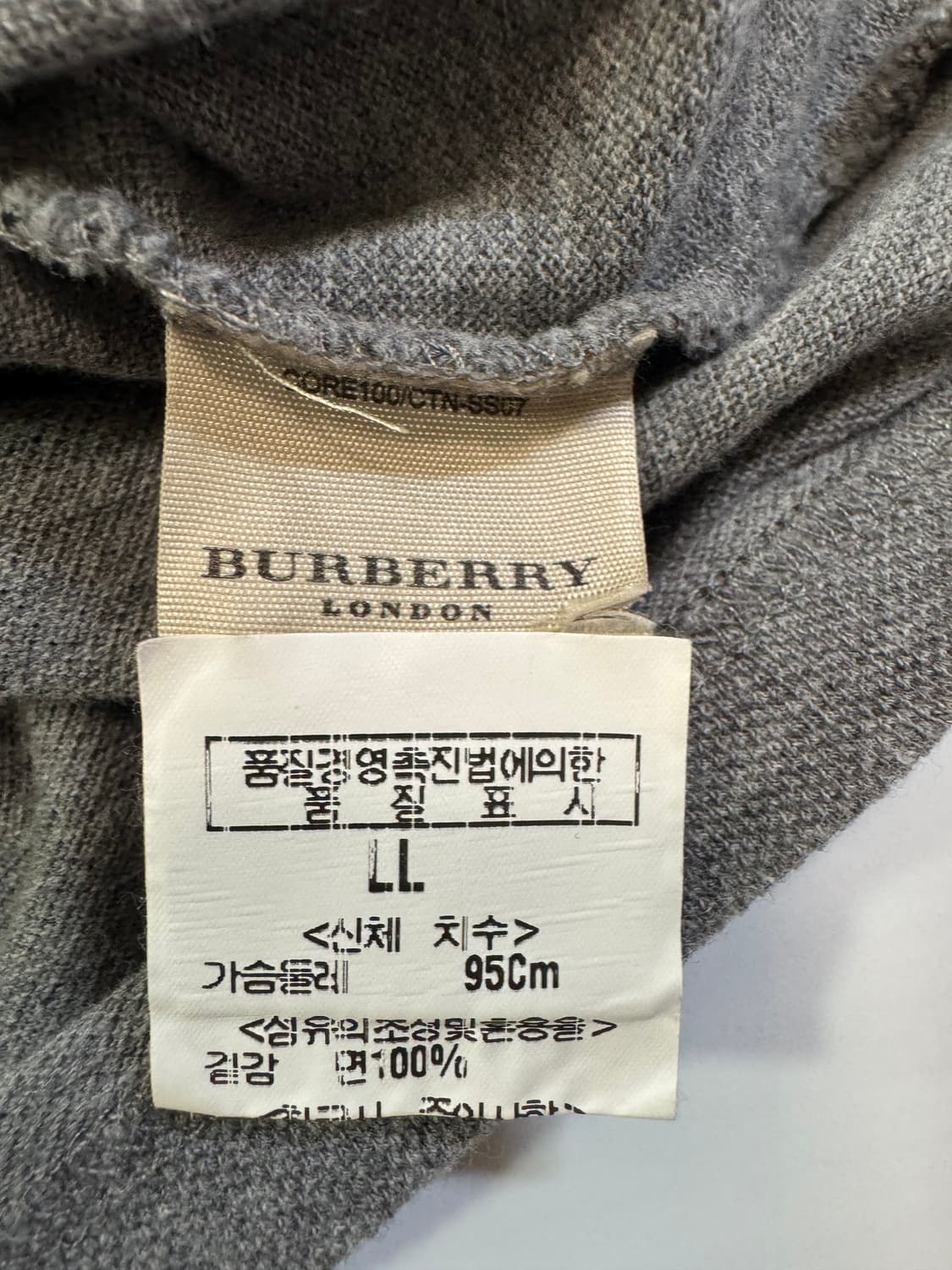 (한글택정품)버버리 여성 반팔 카라티(L사이즈) 상품이미지6