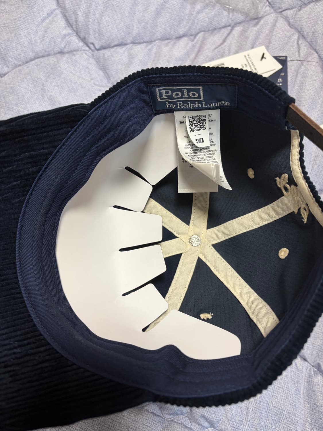 폴로 랄프로렌 코듀로이 볼캡 네이비 판매합니다 상품이미지2