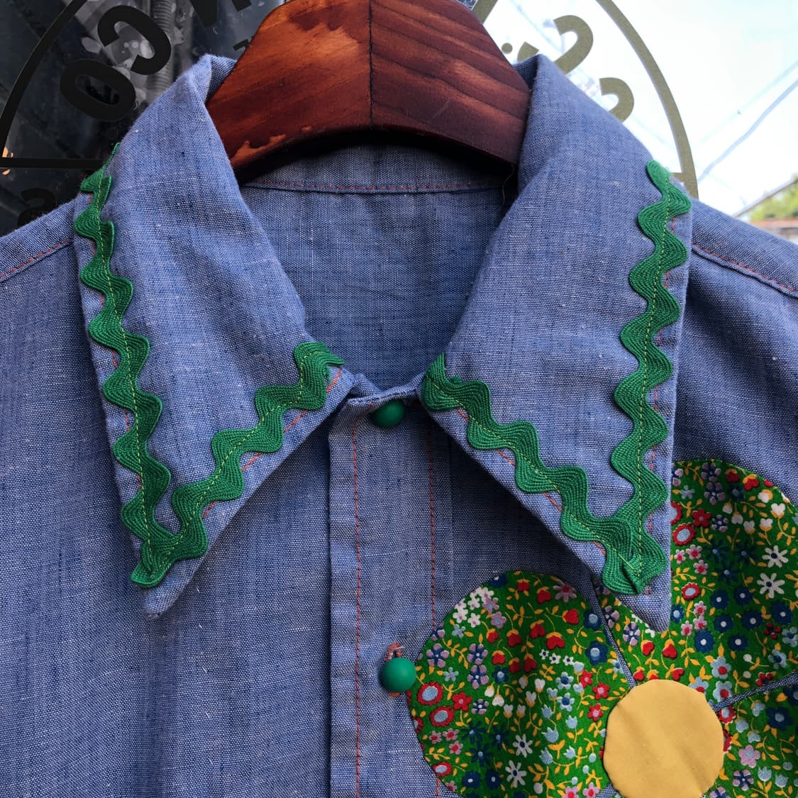 70s Vintage chambray shirt-S 상품이미지4