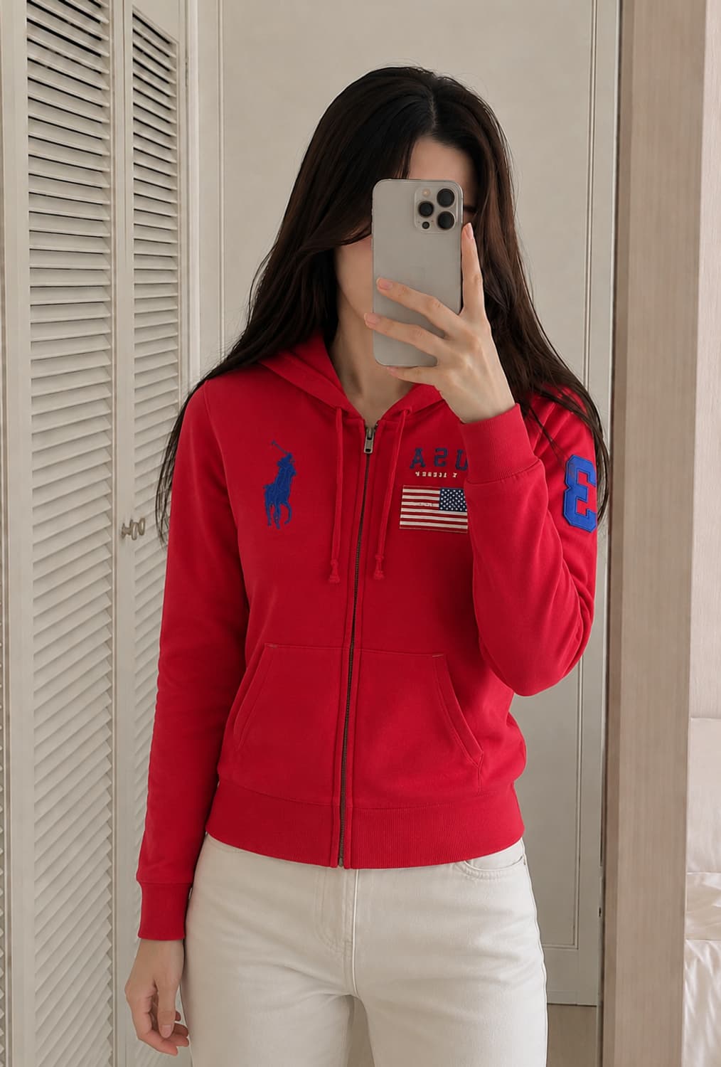 폴로 랄프로렌  빅포니 USA 성조기 후드집업 상품이미지4
