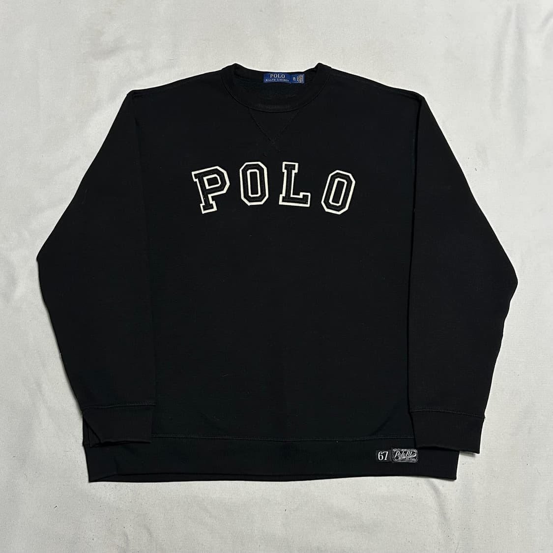 XL 폴로랄프로렌 빅로고 블랙 기모 맨투맨 상품이미지2