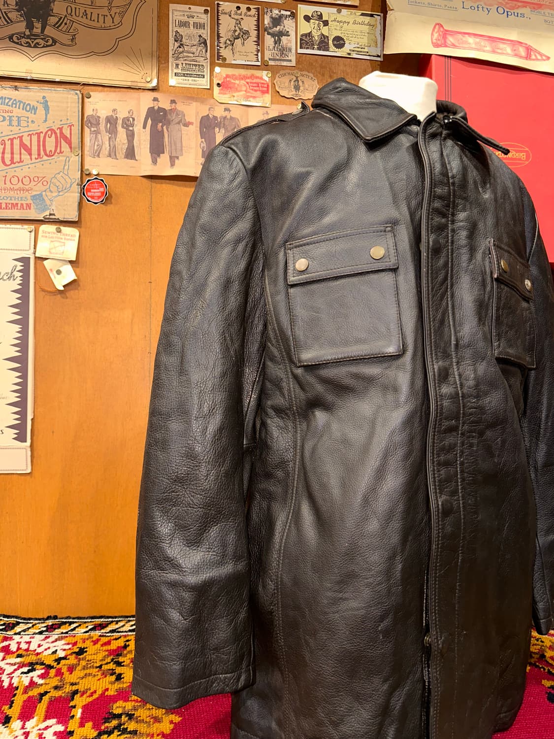 ( L-XL ) 빈티지가죽 워크웨어 아메카지 밀리터리 가죽코트  상품이미지2