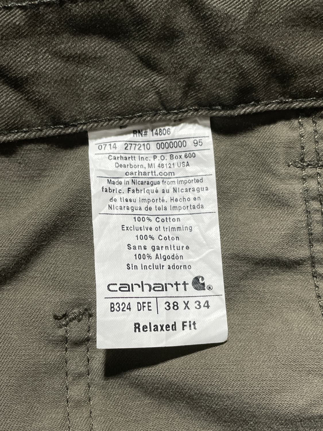 CARHARTT 칼하트 빈티지 카키 싱글니 팬츠 상품이미지9