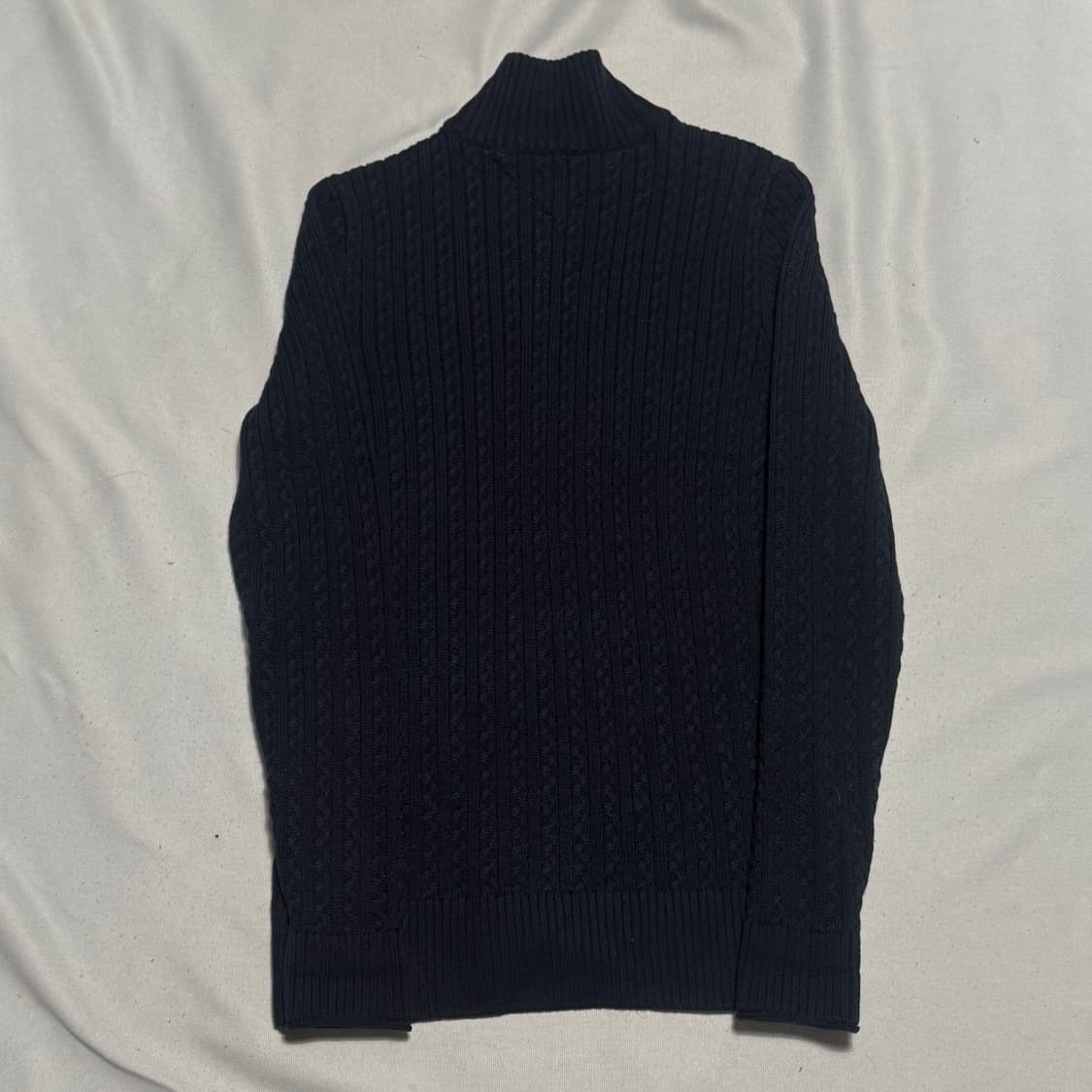 L 타미힐피거 네이비 케이블 니트 집업 가디건 상품이미지3