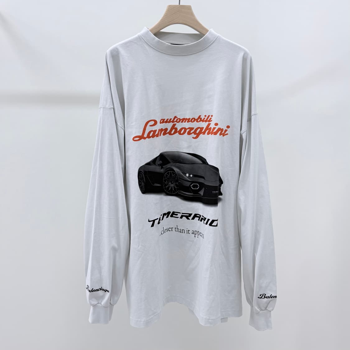 [S+급/4] 발렌시아가 x 오토모빌리 람보르기니 롱 슬리브 긴팔 티셔츠 상품이미지1