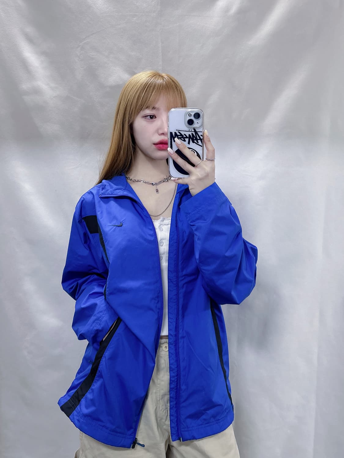 나이키 파스텔블루 스우시 바람막이  상품이미지3