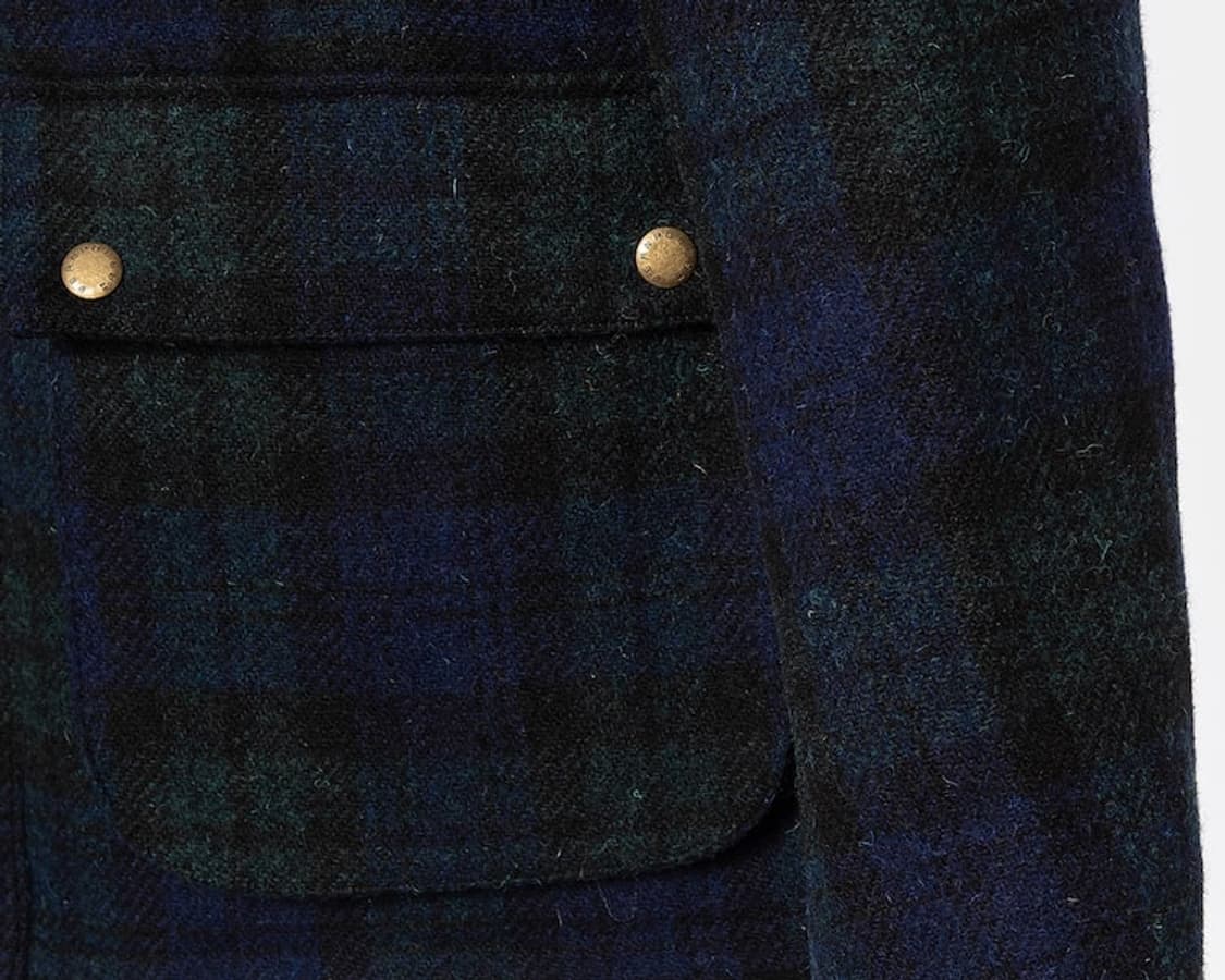 빈폴x해리스트위드 블랙와치 울 헌팅자켓 바버 디자인 상품이미지4