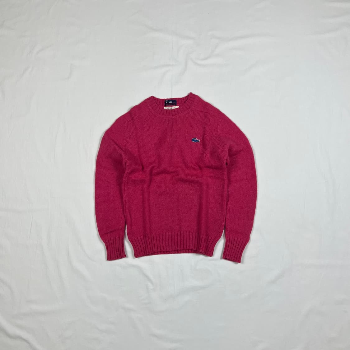 80‘s izod 라코스테 lacoste 블루 로고 니트 상품이미지1