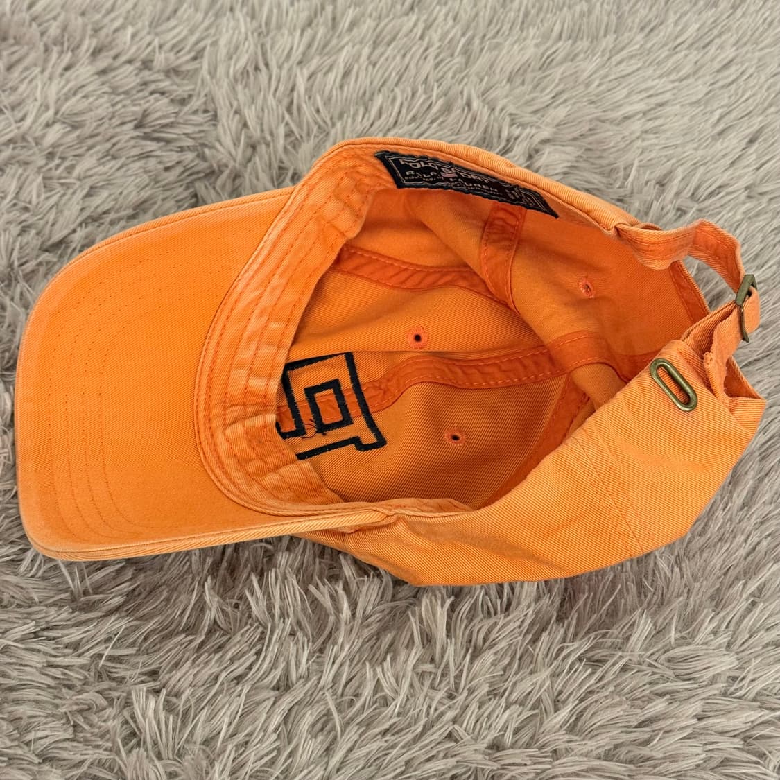 90s 스펠아웃 폴로스포츠 P로고 오렌지 볼캡 상품이미지5