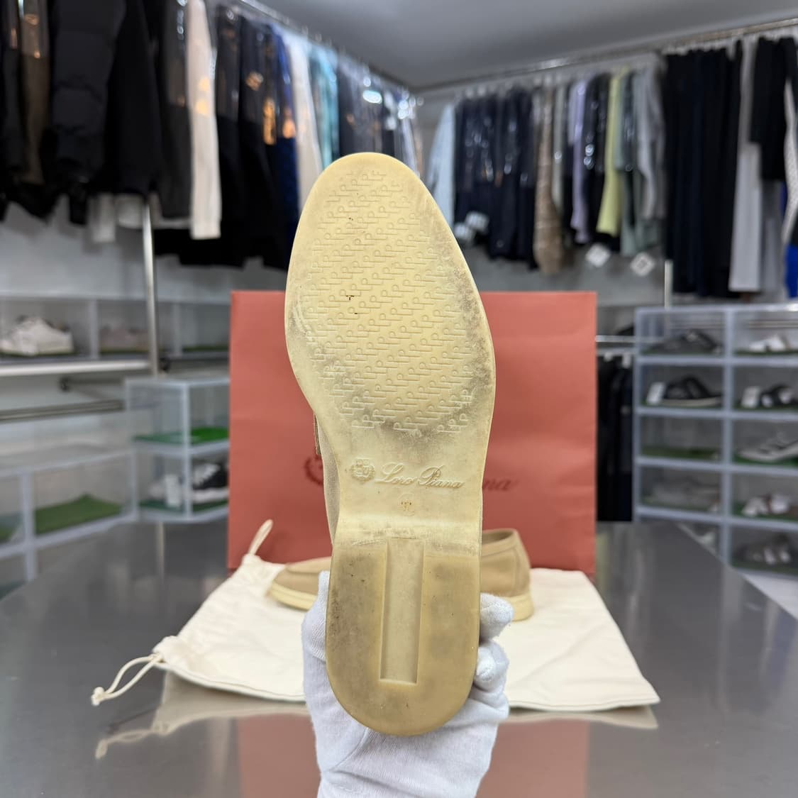 [리오브] 로로피아나 썸머 워크 참스 스웨이드 로퍼 상품이미지4